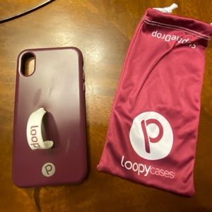 Burgundy Loopy case for IPhone X